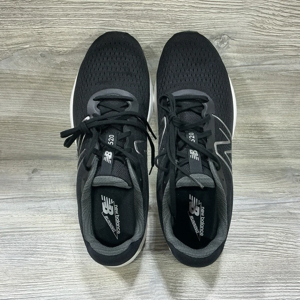 New Balance 520v8 Shoes Men's 13 D Black White Athletic Running Walking Sneakers